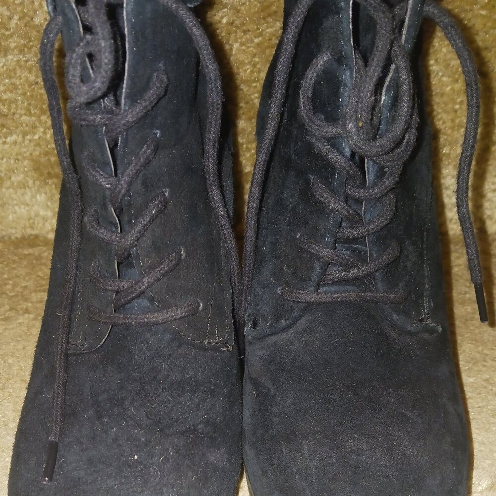 Nine West Laceitup Suede Ankle Booties